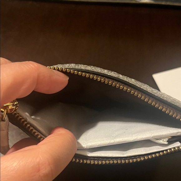 Coach Burgundy Keypouch with Gold Zipper